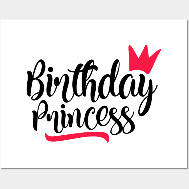 Birthday Princess Wall Art by Coral Graphics